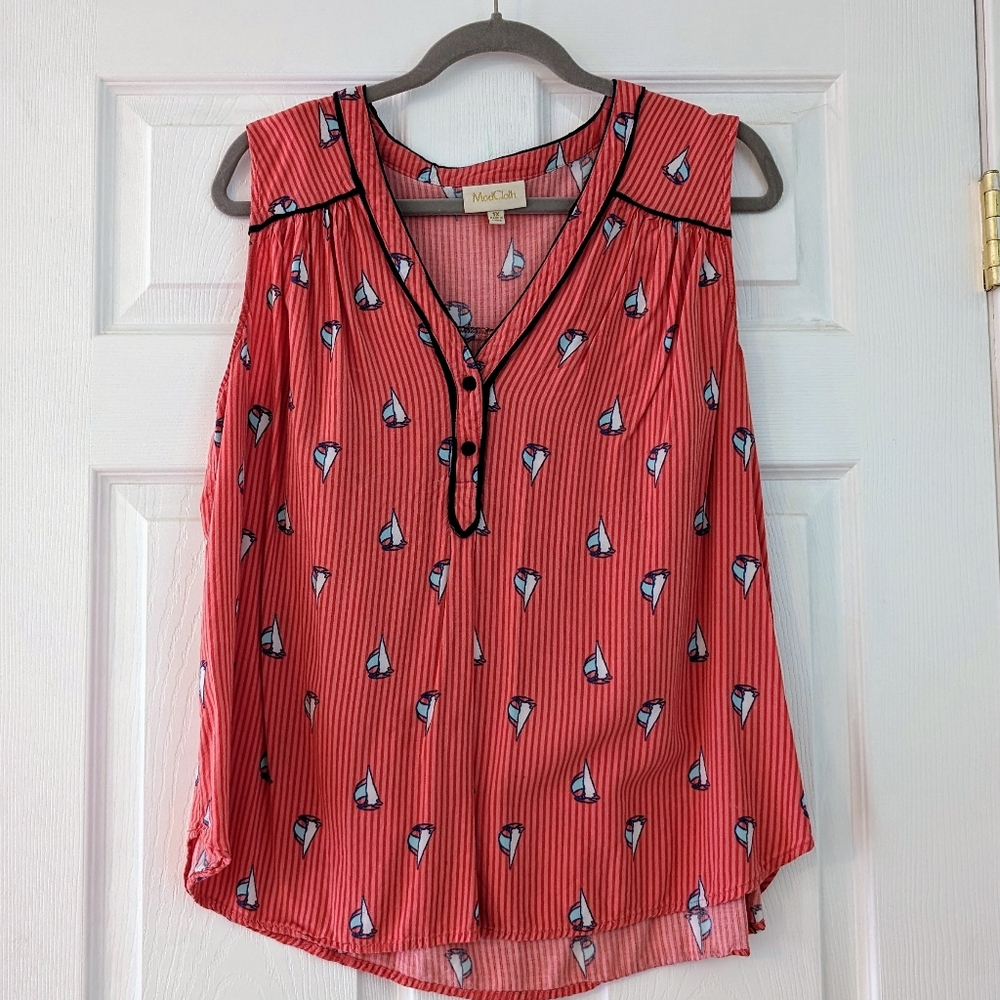 Modcloth Cafe au Soleil sleeveless top